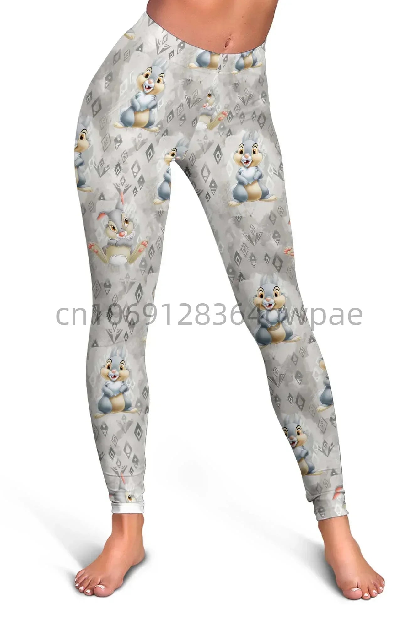 New Thumper Rabbit Bambi Cutout Tank Top Leggings Yoga Set Fitness Leggings Tracksuit Disney Hollow Tank Top Leggings Set