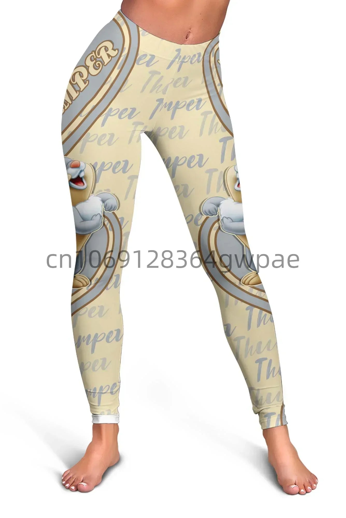 New Thumper Rabbit Bambi Cutout Tank Top Leggings Yoga Set Fitness Leggings Tracksuit Disney Hollow Tank Top Leggings Set